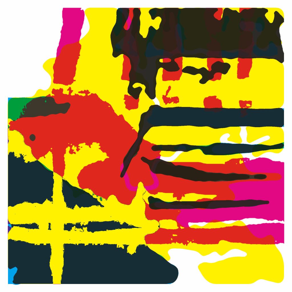Abstract Digital print in bright colours
