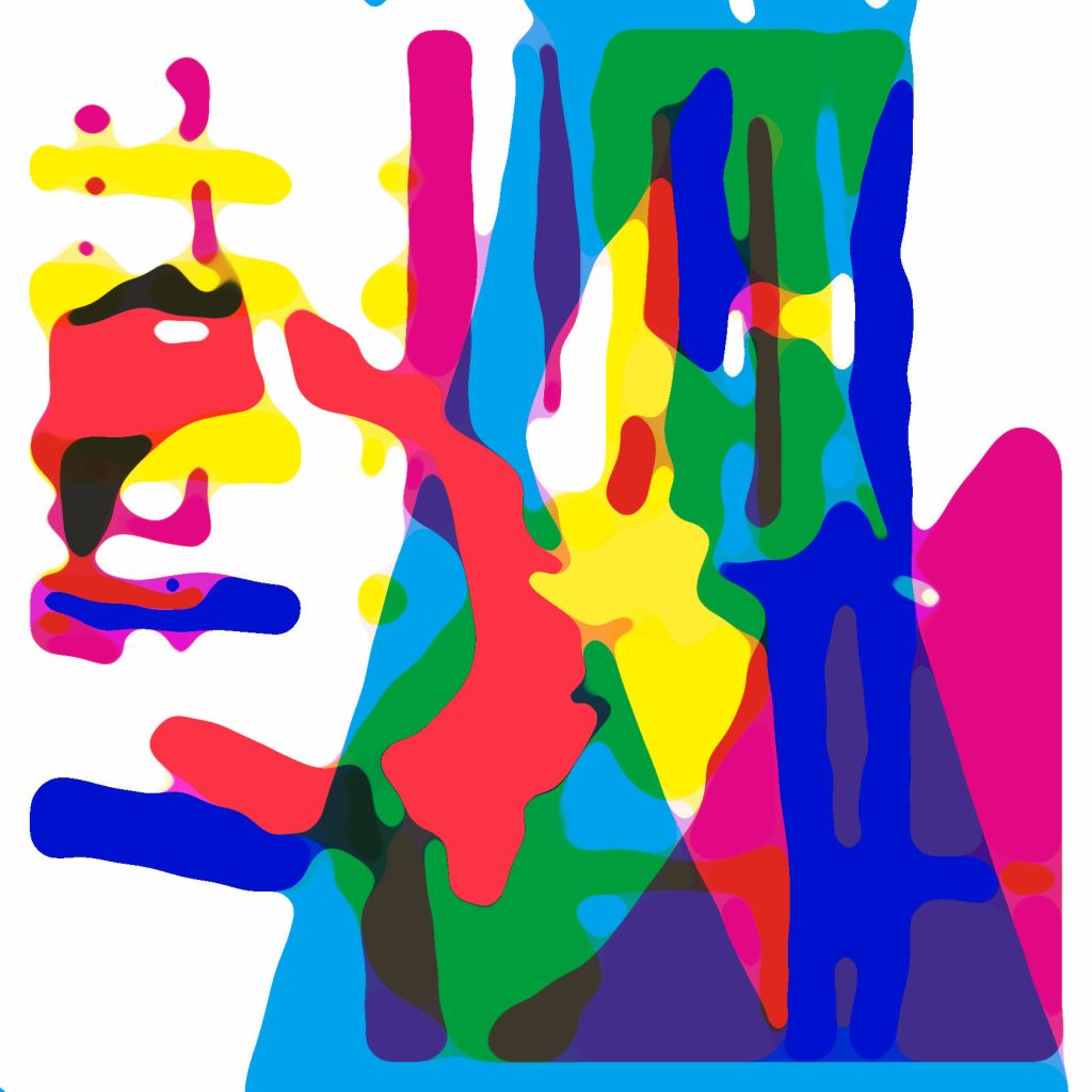 digital print with rounded abstract shapes
