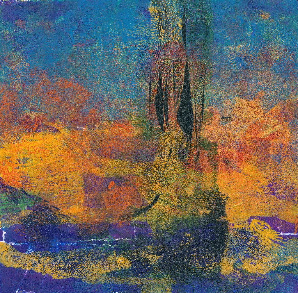 Sargasso - abstract monotype print